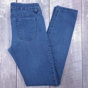 Prana Breathe Womens Kara Jeans Size 2 Blue Wash Low Rise Narrow Straight Pants